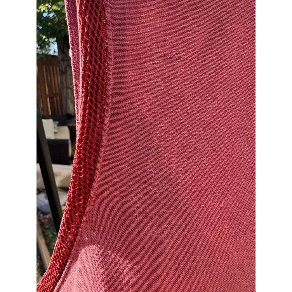 Simply Vera Wang Sleeveless Embellished Rust Color Tank L